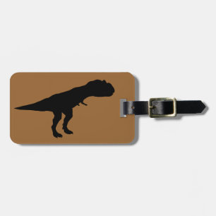 Allosaurus Silhouette Bagagelabel