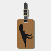 Allosaurus Silhouette Bagagelabel (Voorkant verticaal)