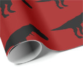 Allosaurus Silhouette Cadeaupapier (Rol Hoek)
