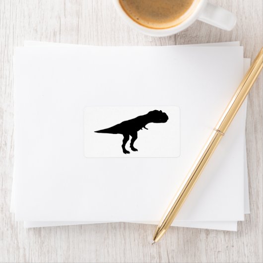 Allosaurus Silhouette Etiket (Insitu)