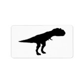 Allosaurus Silhouette Etiket (Voorkant)