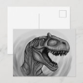 Allosaurus Sketch Briefkaart (Voorkant / Achterkant)