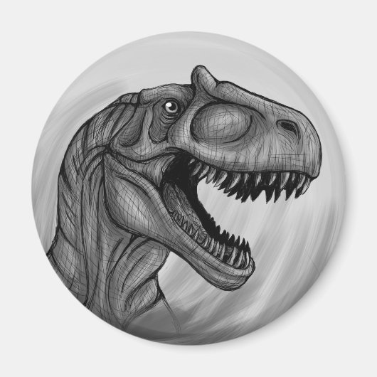 Allosaurus Sketch Magneet (Voorkant)