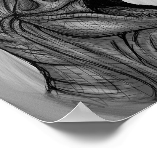 Allosaurus Sketch Poster (Hoek)