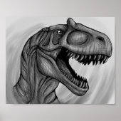 Allosaurus Sketch Poster (Voorkant)