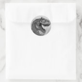 Allosaurus Sketch Ronde Sticker (Tas)