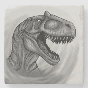 Allosaurus Sketch Stenen Onderzetter