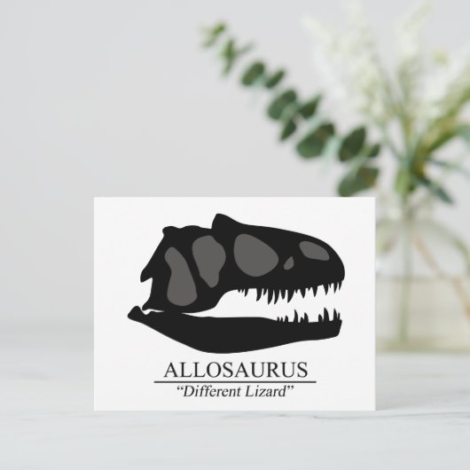 Allosaurus Skull Briefkaart (Staand voorkant)