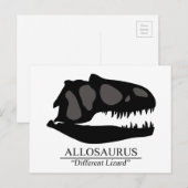 Allosaurus Skull Briefkaart (Voorkant / Achterkant)