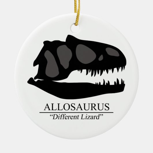 Allosaurus Skull Keramisch Ornament (Voorkant)