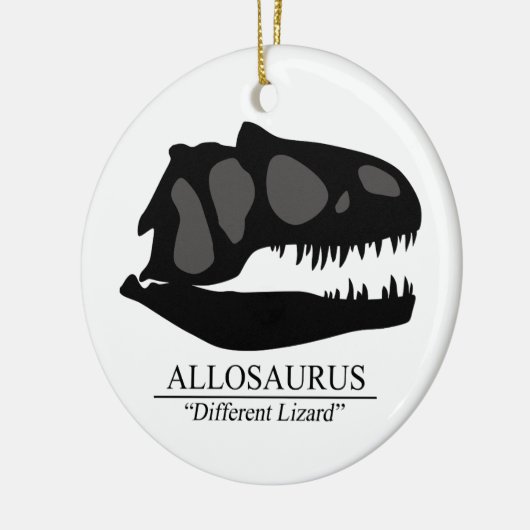 Allosaurus Skull Keramisch Ornament (Links)