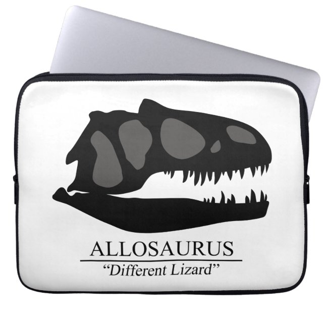 Allosaurus Skull Laptop Sleeve (Voorkant)