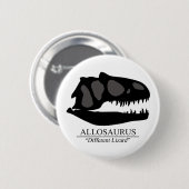 Allosaurus Skull Ronde Button 5,7 Cm (Voorkant /achterkant)
