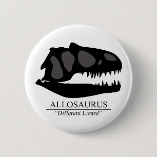 Allosaurus Skull Ronde Button 5,7 Cm