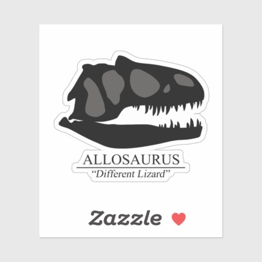 Allosaurus Skull Sticker (Vel)