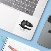 Allosaurus Skull Sticker (Laptop met iPhone)