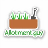 Allotment tuinman sticker (Voorkant)