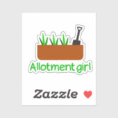 Allotment tuinmeisje sticker (Vel)