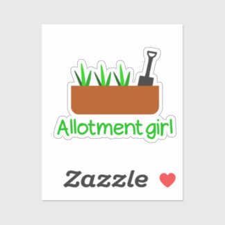 Allotment tuinmeisje sticker