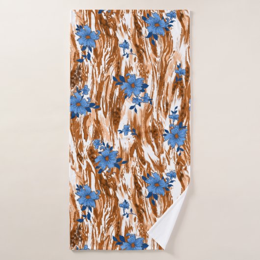 allover bloemen badhanddoek (Badhanddoek)