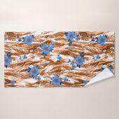 allover bloemen badhanddoek (Badhanddoek)