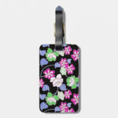 allover bloemen bagagelabel (Achterkant verticaal)