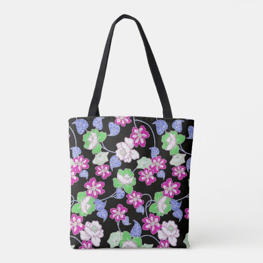 allover bloemen tote bag (Achterkant)