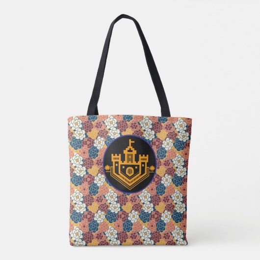 allover flower design tote bag (Achterkant)