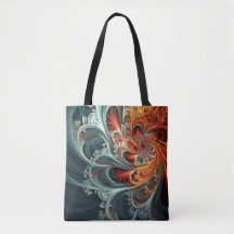 Allover Fractal Print Tas