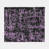 Allover gepersonaliseerde typografie deken voor ha (Voorkant (Horizontaal))