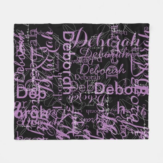 Allover gepersonaliseerde typografie deken voor ha (Voorkant (Horizontaal))