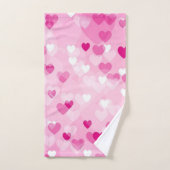 Allover-harten, roze bad handdoek (Handdoek)