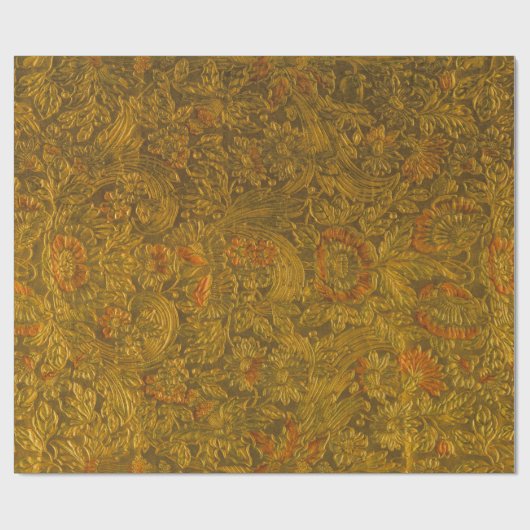 allover in reliëf gemaakt bloemmotief cadeaupapier (Vlak)