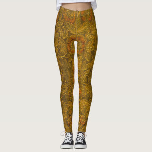 allover in reliëf gemaakt bloemmotief leggings