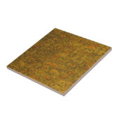  allover in reliëf gemaakt bloemmotief tegeltje (Zijkant)