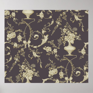Allover multi-motieven bloemen ornament naadloos d poster