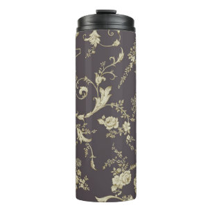 Allover multi-motieven bloemen ornament naadloos d thermosbeker