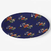 Allover Nutcrackers, Blue-Paper Party Borden Papieren Bordje (Gekanteld)