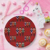 Allover Nutcrackers, Borden van rode papierpartije Papieren Bordje (Feest)