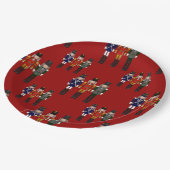 Allover Nutcrackers, Borden van rode papierpartije Papieren Bordje (Gekanteld)