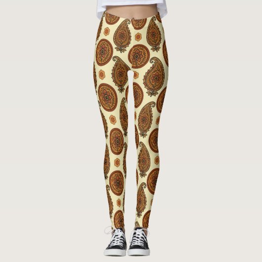 Allover Paisley-ontwerp Leggings (Voorkant)