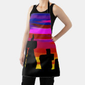 Allover Print Schort Desert Sunset w / Coyote (Insitu)
