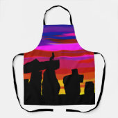 Allover Print Schort Desert Sunset w / Coyote (Voorkant)