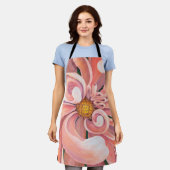 Allover Print Schort Peach Dahlia (Gedragen)