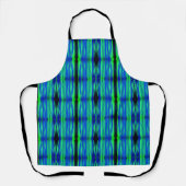 Allover Print Schort Zachte Groene/Blauwe Strepen (Voorkant)