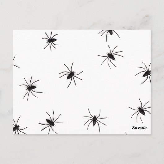 Allover Spinnen Halloween Briefkaart (Achterkant)
