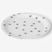 Allover Spinnen Halloween Papieren Bordje (Gekanteld)