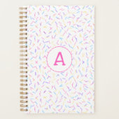 Allover Sprinkles Roze Multi Initiaal Planner (Voorkant)