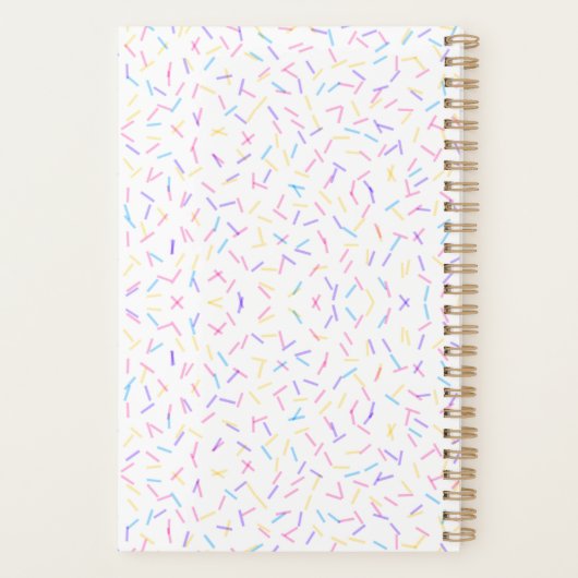Allover Sprinkles Roze Multi Initiaal Planner (Achterkant)