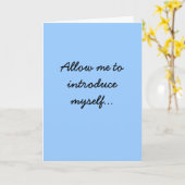 Allow me to introduce myself. kaart (Gele Bloem)